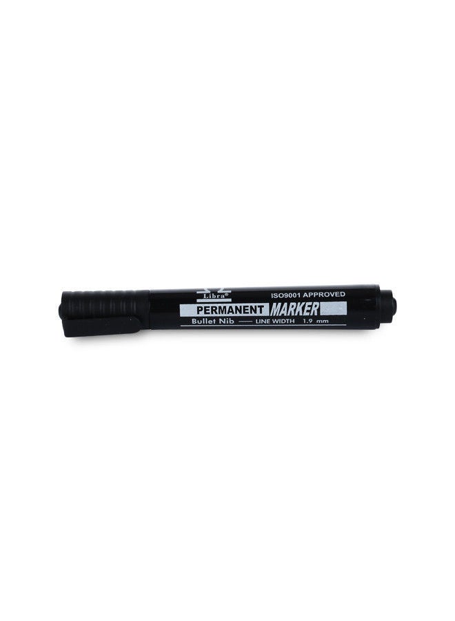Libra Bullet Nib Permanent Marker Black |Marker Pen Suitable to use on most surfaces. Mark and write on any non-porous surface such as wood, glass, plastic, or cardboard-10pcs Box  - Image 2