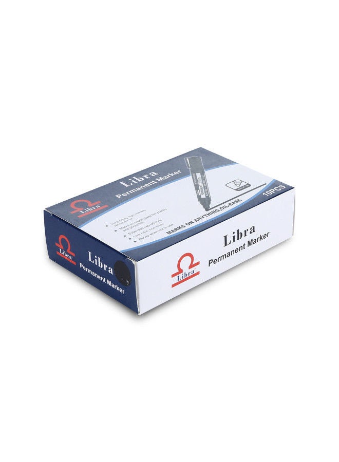 Libra Bullet Nib Permanent Marker Black |Marker Pen Suitable to use on most surfaces. Mark and write on any non-porous surface such as wood, glass, plastic, or cardboard-10pcs Box  - Image 4