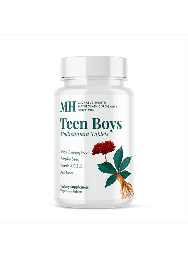 MICHAEL'S Health Naturopathic Programs Teen Boys - 60 Vegetarian Tablets - Daily Multivitamin Supplement - Kosher - 30 Servings - Image 1