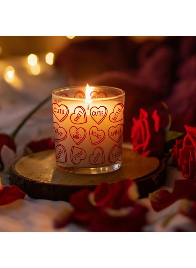 Ziliny 10 Pcs Love Valentine Glass Candle Jars Empty Containers Bulk 7 oz Glass Jars with Cork Lids Tins for Valentine Holiday Candle Making Storing Biscuits Tea Party Favors - Image 5