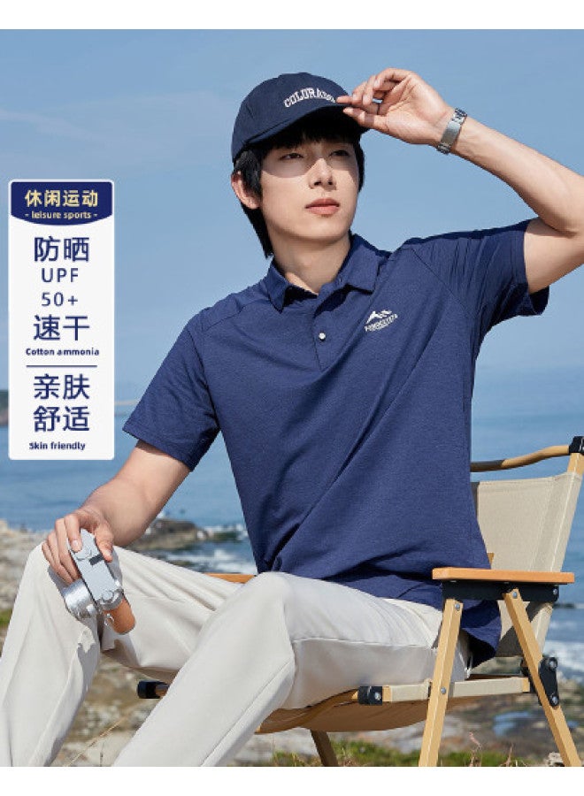 Fomoce upf50+ Men's Casual Short-sleeve Polo Shirt With Collar For Outdoor Wear - Image 1