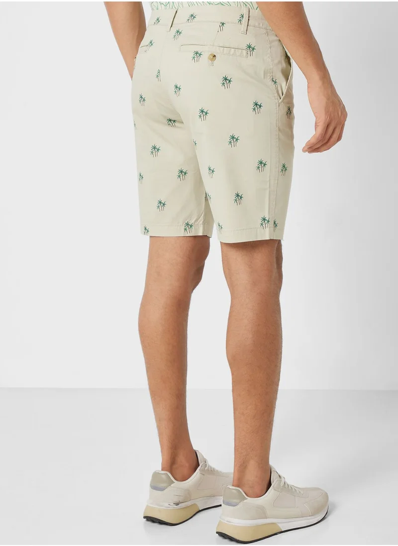 Mango Man Palm Tree Printed Shorts
