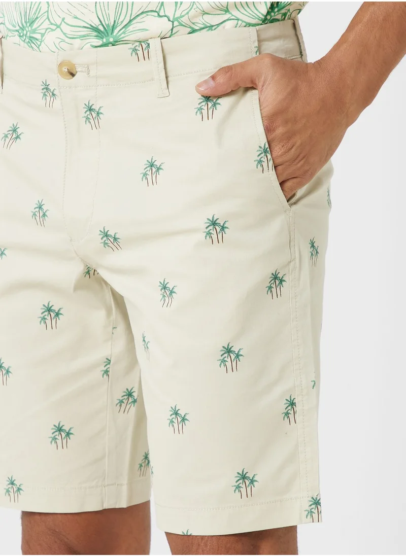 Mango Man Palm Tree Printed Shorts