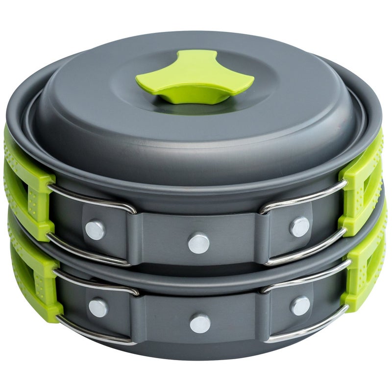 MalloMe Camping Cookware Mess Kit for Backpacking Gear â€“ Camping Cooking Set - Backpack Camping Pot and Pans Set - Portable Camping Stove and Backpacking Stove Compatible - Camp Accessories Equipment - Image 1