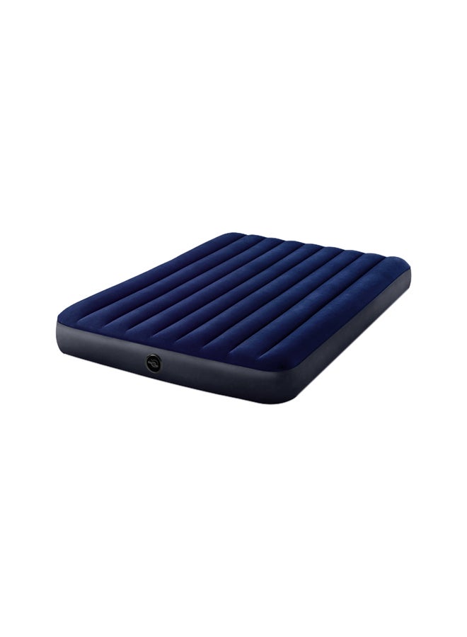 انتكس سرير هوائي كلاسيكي داوني بتقنية الألياف القياسية من دورا بيم pvc أسود/أزرق 152x203x25سم - Image 1