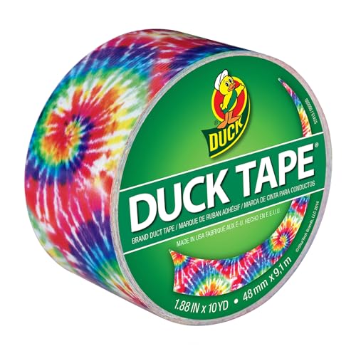 Duck Brand Printed Duct Tape Single Roll, Love Tie Dye (283268) - Image 1
