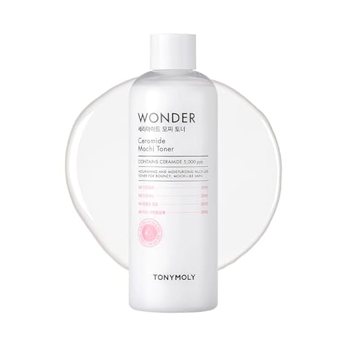 TONYMOLY Wonder Ceramide Mochi Toner – Hydrating & Strengthening Dewy Glass Skin Toner for Healthy Moisturized Skin, Large 16.9 oz Korean Skincare - Image 1