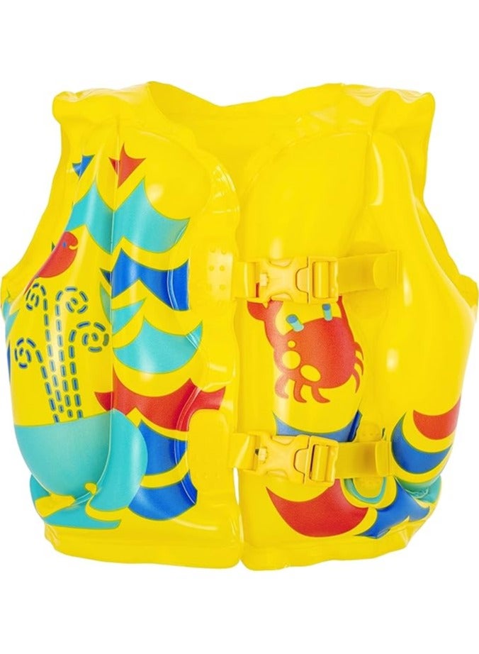 Bestway Bestway Inflatable Kids Swim Vest - Float Vest, Swim Training Aid for Children, Boys & Girls, Yellow (3-6 Years) - Image 1