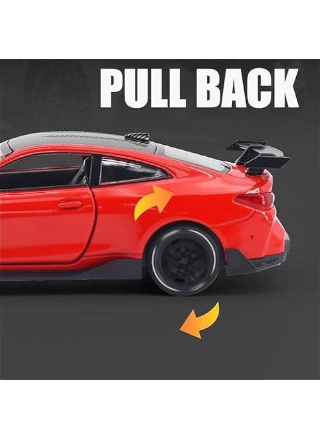 Generic - Toy Cars Compatible for BMW M4（M Performance Parts ） 1/32 Metal Model Car Pull Back Car Toys with Light and Sound Toys Car Collectible Model for Children Age 3 + Year Old (Red) - Image 1