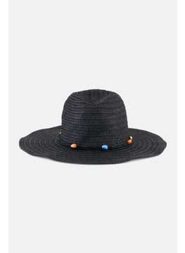 WHITE MOUNTAIN Women Textured Hat, Charcoal Black  - Image 1