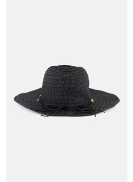 WHITE MOUNTAIN Women Textured Hat, Charcoal Black  - Image 2