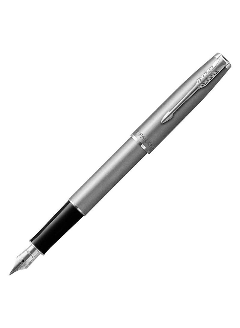 Parker sonnet stainless steel sandblasted| chrome trim| fountain pen| gift box| 9934, 2146874 - Image 2