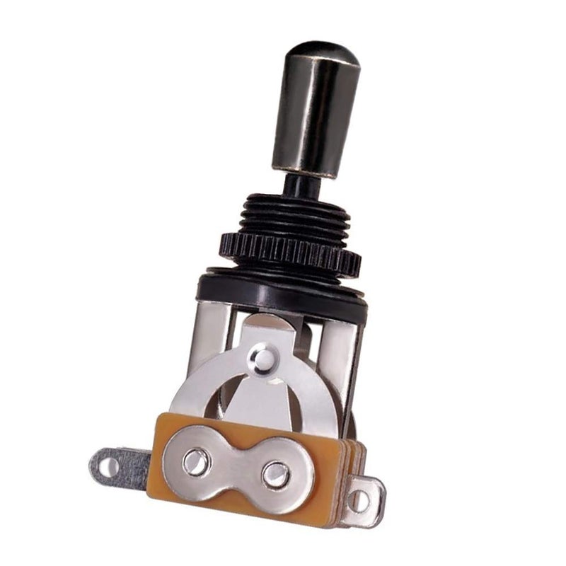 JD.Moon Electric Guitar 3 Way Toggle Switch Pickup Selector Switch with Brass Tip Knob (Black) - Image 1