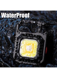 SHOPI LED COB Flashlight Keychain Light with Stand,500 Lumen Rechargeable Keychain Flashlights, 4 Light Modes Portable Pocket Light with Folding Bracket Bottle Opener for Camping Emergency and Fishing  - Image 3