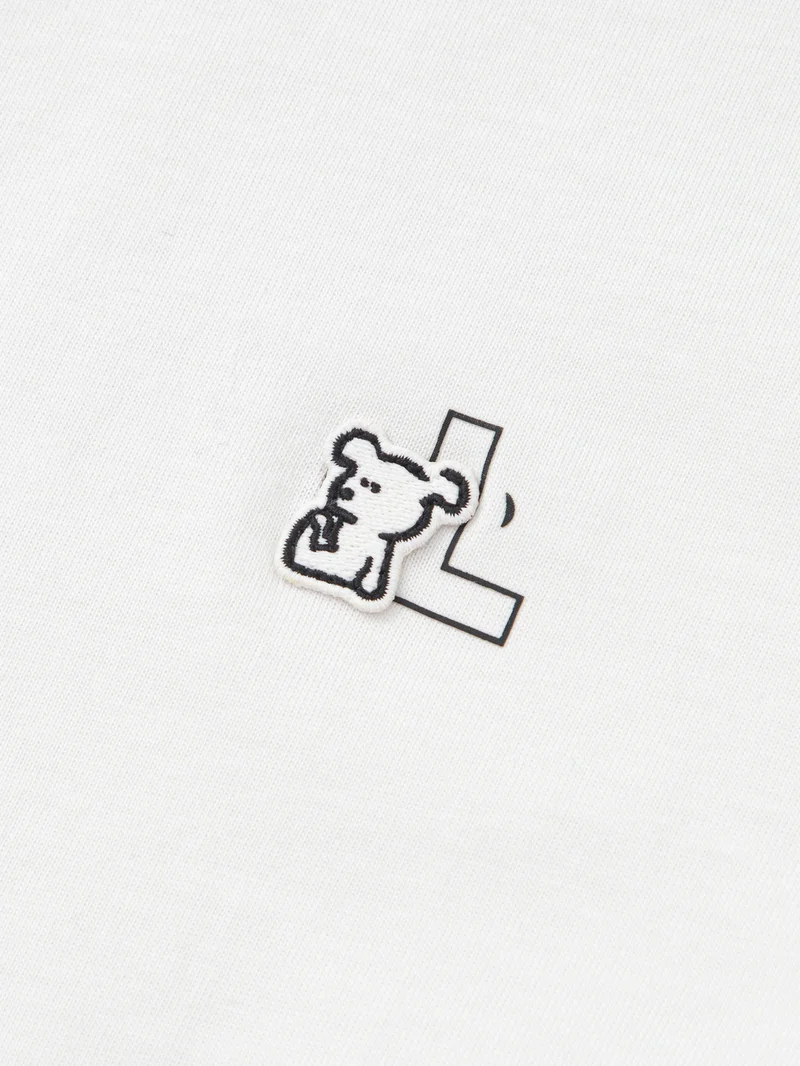 Balabala White Kids Unisex Round v-neck short-sleeved T-shirt  | Best Price UAE