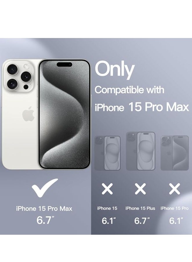 YJS iPhone 15 Pro Max Case 6.7 Inch Liquid Gel Silicone iPhone 15 Pro Max Cover Inside Microfiber Soft Silky Touch Anti-Scratch Thin Shockproof Cover Compatible with iPhone 15 Pro Max - Image 2