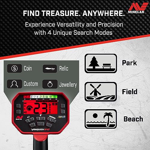 Minelab Vanquish 540 Pro-Pack Metal Detector with V12 12”x 9” and V8 8”x 5” Double-D Waterproof Coils - Image 4