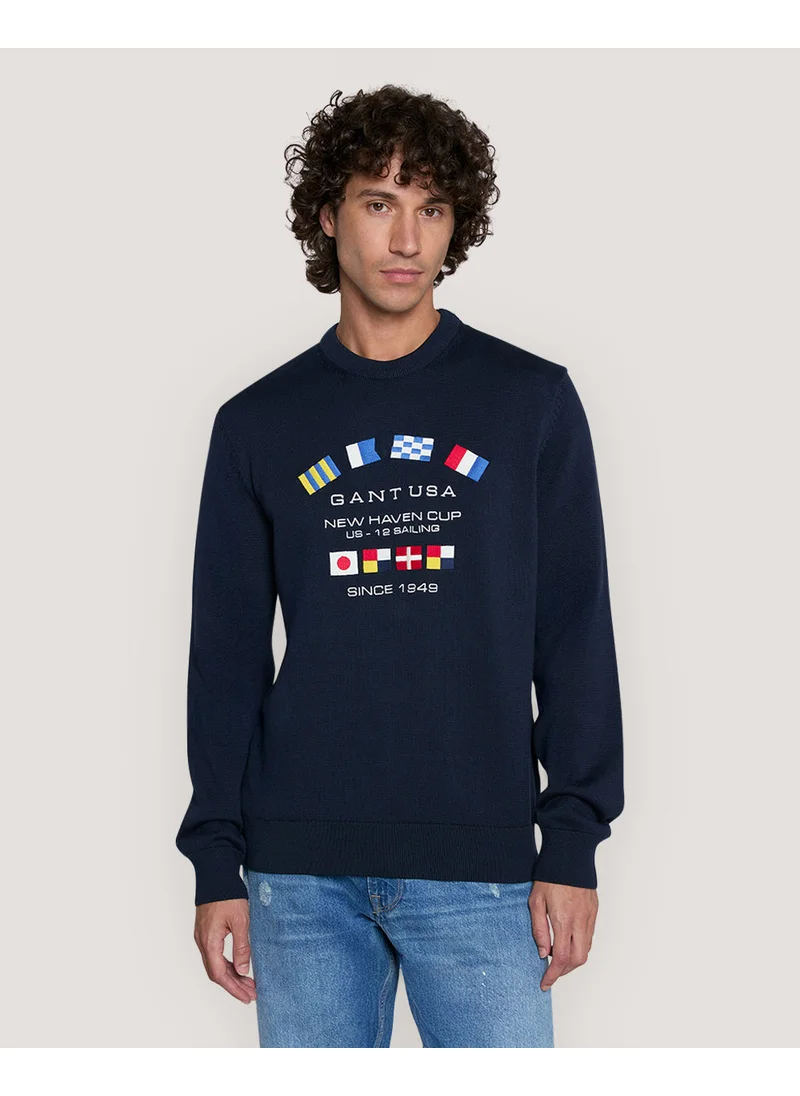 غانت Gant Nautical Flags Crew Neck Sweater