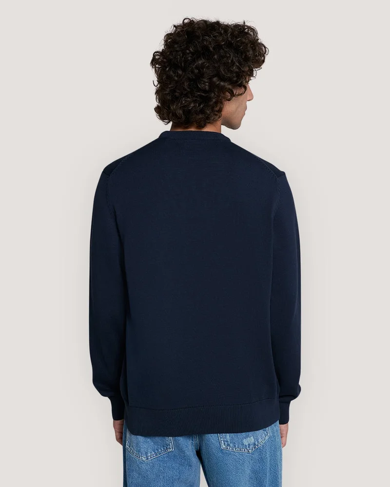 غانت كنزة صوفية بياقة دائرية بنقوش الأعلام البحرية من جانت