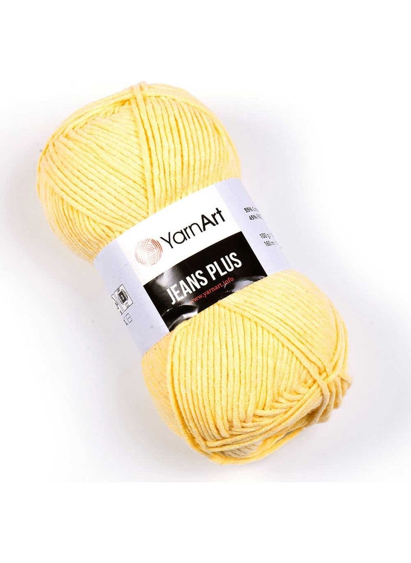 YarnArt Jeans Plus 88 Soft Yellow  - Image 1