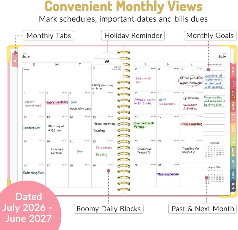 Forvencer مخطط 2026-2027، A5، وردي - Image 2