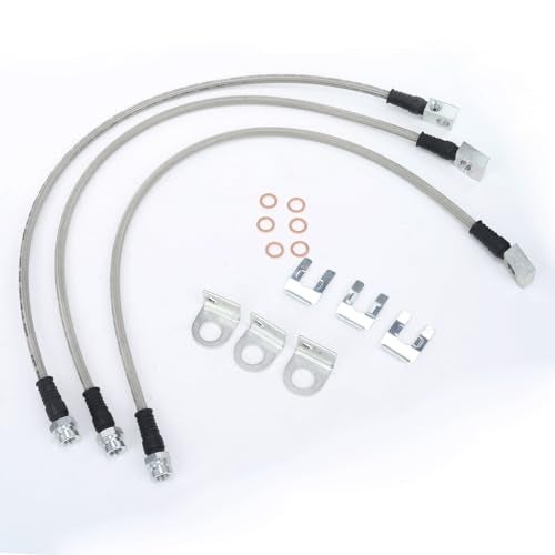 AC PERFORMANCE Stainless Steel Brake Lines for 19872006 Jeep Wrangler TJYJXJ 89715 FrontRear - Image 3