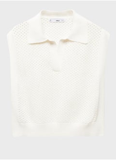 MANGO Open Work Detail Waistcoat  - Image 5