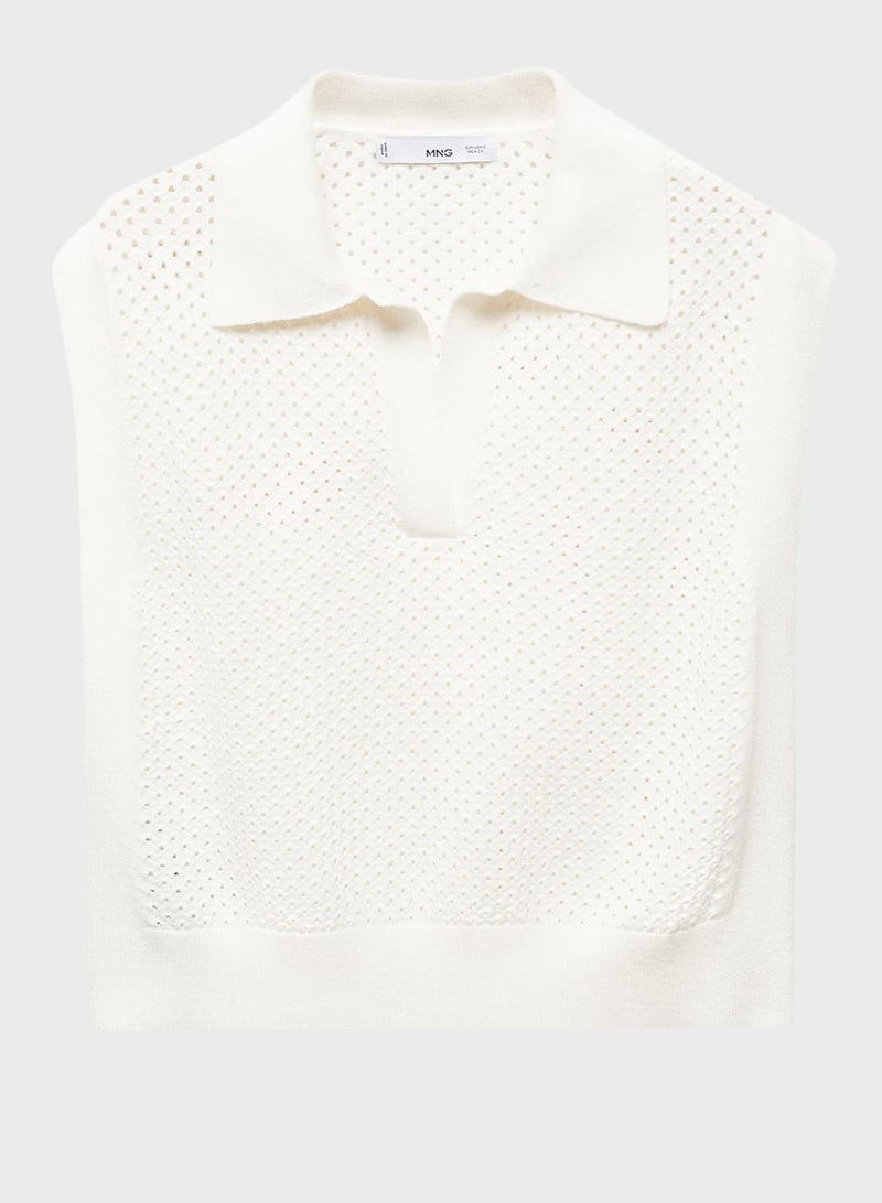 MANGO Open Work Detail Waistcoat  - Image 5