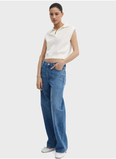 MANGO Open Work Detail Waistcoat  - Image 1