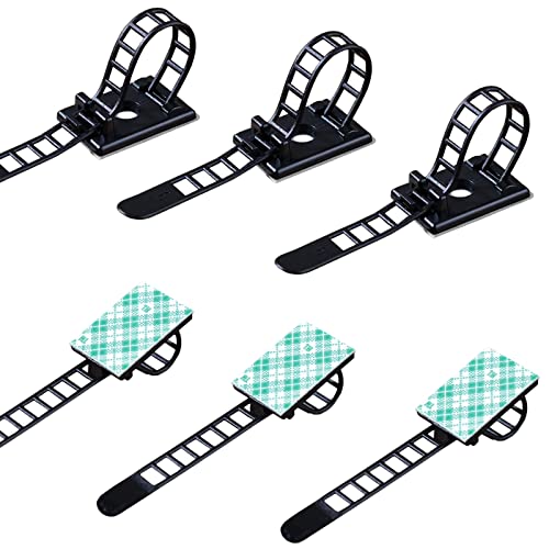 RayTour 200 Pieces Cable Management Desk Wire Organizer Cable Ties Zip Ties Adhesive Cord Clips Cord Keeper Desk Wire Management - Image 1