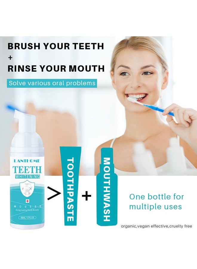 Lanthome Teeth Whitening-White Foam Mousse, Stain Remover, Teeth Whitening Booster (50ml)  - Image 5