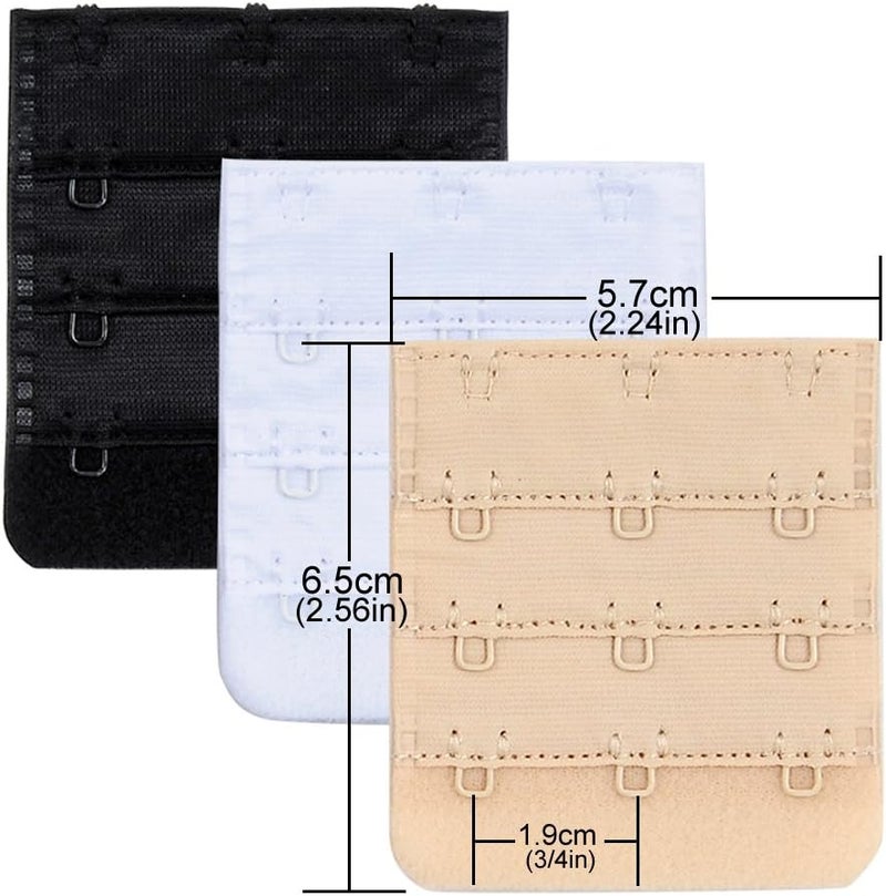 Closecret Women's Nylon Bra Extender Multi-size Brassiere Strap Extension - Image 2
