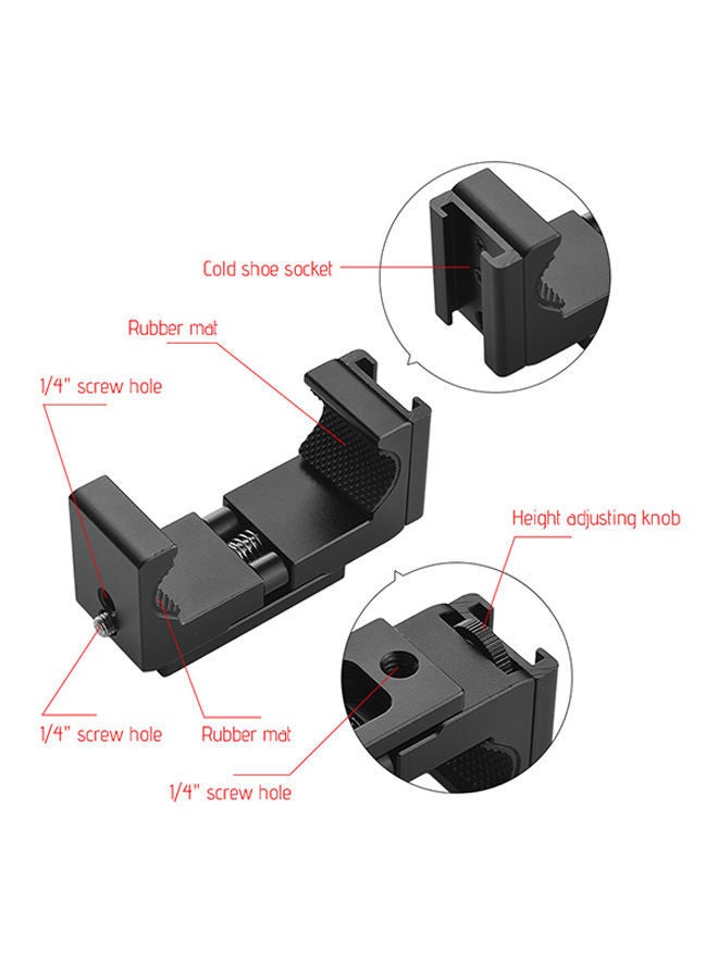 NIBEMINENT Q12 Adjustable Phone Holder Clip Black - Image 5