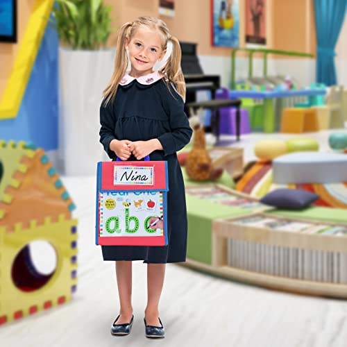 EAMAY Book Pouches for Kids, Clear Pocket Reading Bags for Classroom,â€“ Send Home Books and Homework in Book Buddies Bags â€“ Stitched-On Handle, Colorful(10" x 12")-Set of 4 - Image 2