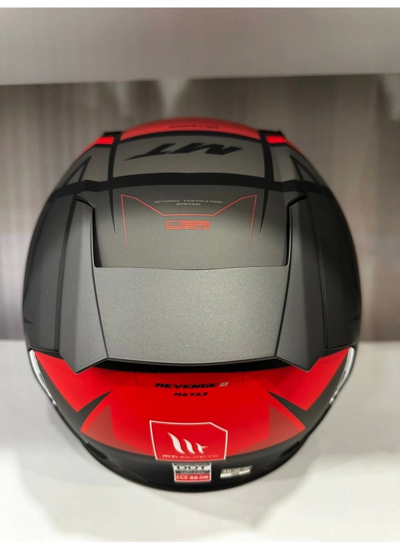 Helmet mt Revenge 2 S Hatax B5 Matte Red