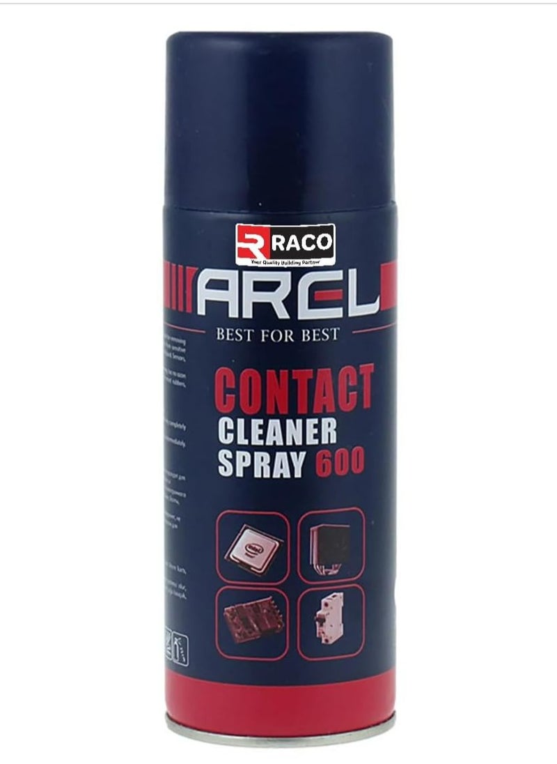 RACO RACO Arel Contact Cleaner Spray 600 Fast-Drying Electrical Cleaner for Electronics, Switches, Circuit Boards, and Connectors | Residue-Free Formula, Removes Dust, Dirt, and Oxidation, 450ml  - Image 1