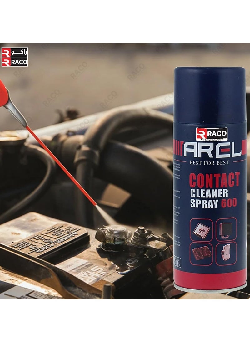 RACO RACO Arel Contact Cleaner Spray 600 Fast-Drying Electrical Cleaner for Electronics, Switches, Circuit Boards, and Connectors | Residue-Free Formula, Removes Dust, Dirt, and Oxidation, 450ml  - Image 3