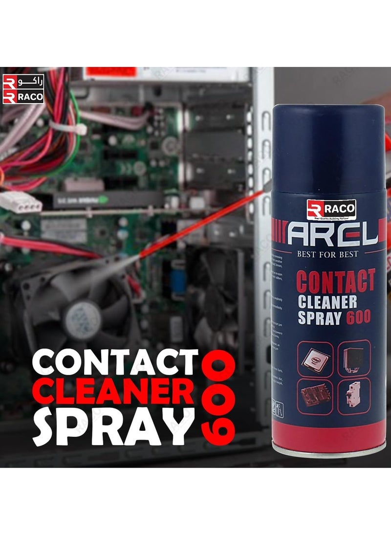 RACO RACO Arel Contact Cleaner Spray 600 Fast-Drying Electrical Cleaner for Electronics, Switches, Circuit Boards, and Connectors | Residue-Free Formula, Removes Dust, Dirt, and Oxidation, 450ml  - Image 4