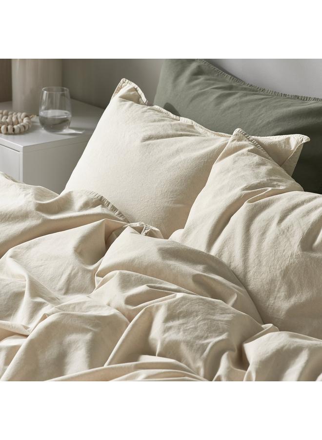 erorex Duvet cover and 2 pillowcases, natural, 240x220/50x80 cm - Image 3