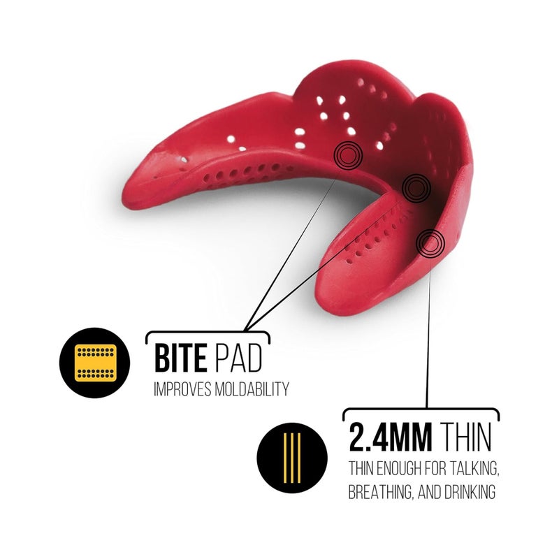 SISU Max Mouthguard, Snow White - 2.4mm Thin - Custom-Molded Fit - Slim Design - Remoldable Up to 20 Times - for Impact Sports - Non Toxic - Works with Braces - Image 5