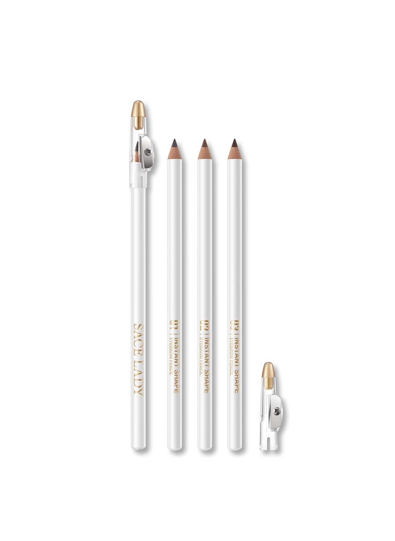 SACE LADY - SACE LADY Eyebrow Pencils for Women, Brown Eyebrow Pencil with Hair Like Strokes, Waterproof Eye Brow Pen Set Built-in Sharpener Instant Shape Define Fill Natural Eyebrows, Long Lasting Cruelty Free - Image 1