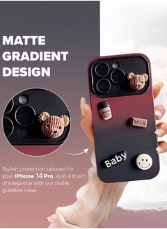 Mida iPhone 14 Pro Case with Modern Gradient Design, Shock and Scratch Protection, Featuring Unique 3D Elements  - Image 2