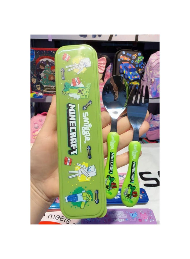 Australian Smiggle Knife And Fork Set Kidsren's Tableware Storage Box Fork Spoon Gift Box Lunch Fork And Spoon Set Box
