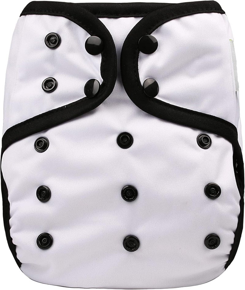 OsoCozy One Size Cloth Diaper Covers - Adjustable Snap Fit & Double Leg Gussets for Baby Boys & Girls from 8-35 Pounds. Use with Prefold, Flat or Fitted Cloth Diapers or Snap-in Inserts. - Image 1