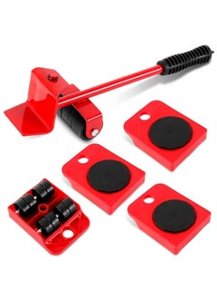 5 Packs Furniture Lifter,Heavy Furniture Moving System Lifter Kit with 4 Slider,Furniture Slides Kit,Heavy Furniture Roller Move Tools,Up to 200kg/440 lb,360 Degree Rotatable Pads,Adjustable Head of