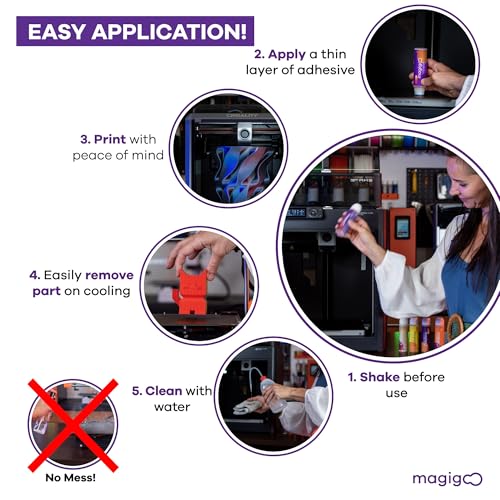 Magigoo  MPA2019 3D Printer Adhesive Glue for Nylon Filaments - Long-Lasting and Reduces Warping on Flex Plate, Glass, PEI, Buildtak & Kapton - 3D Printing Accessories, Supplies, and Materials (50mL) - Image 3