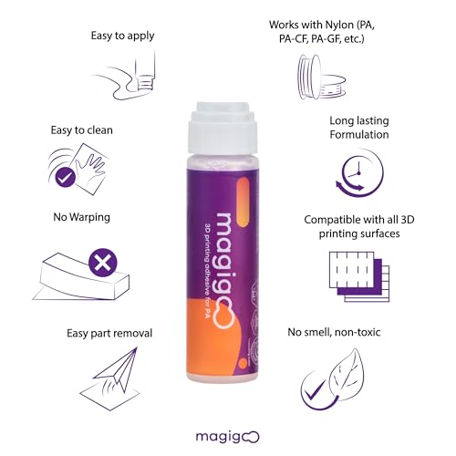 Magigoo  MPA2019 3D Printer Adhesive Glue for Nylon Filaments - Long-Lasting and Reduces Warping on Flex Plate, Glass, PEI, Buildtak & Kapton - 3D Printing Accessories, Supplies, and Materials (50mL) - Image 2