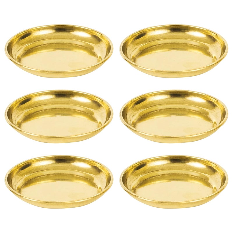 Spillbox Brass Deepak Diya Oil Lamp Plate for Home Temple Puja Articles Decor GiftsRam Plate 6