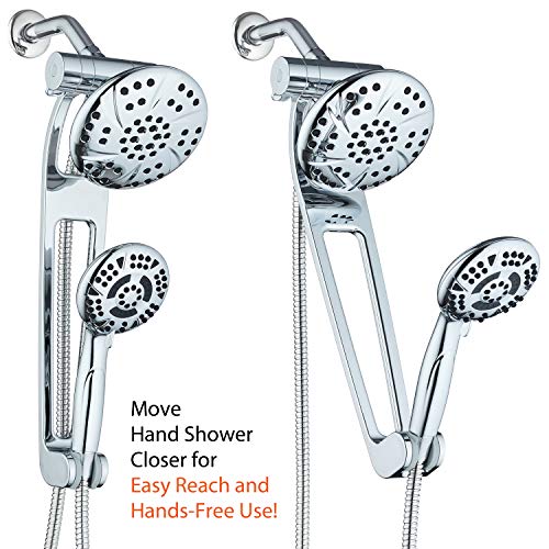 AquaDance AQUABAR High-Pressure 3-way Shower Spa Combo with Adjustable 18" Extension Arm for Easy Reach & Mobility! Enjoy Luxury 6" Rain & Handheld Shower Head Separately or Together! All-Chrome Finish - Image 5