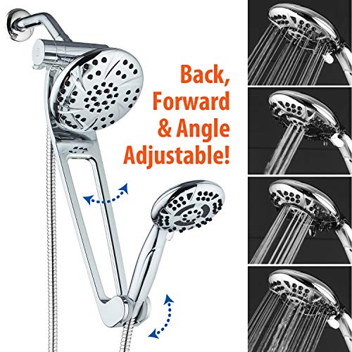 AquaDance AQUABAR High-Pressure 3-way Shower Spa Combo with Adjustable 18" Extension Arm for Easy Reach & Mobility! Enjoy Luxury 6" Rain & Handheld Shower Head Separately or Together! All-Chrome Finish - Image 4